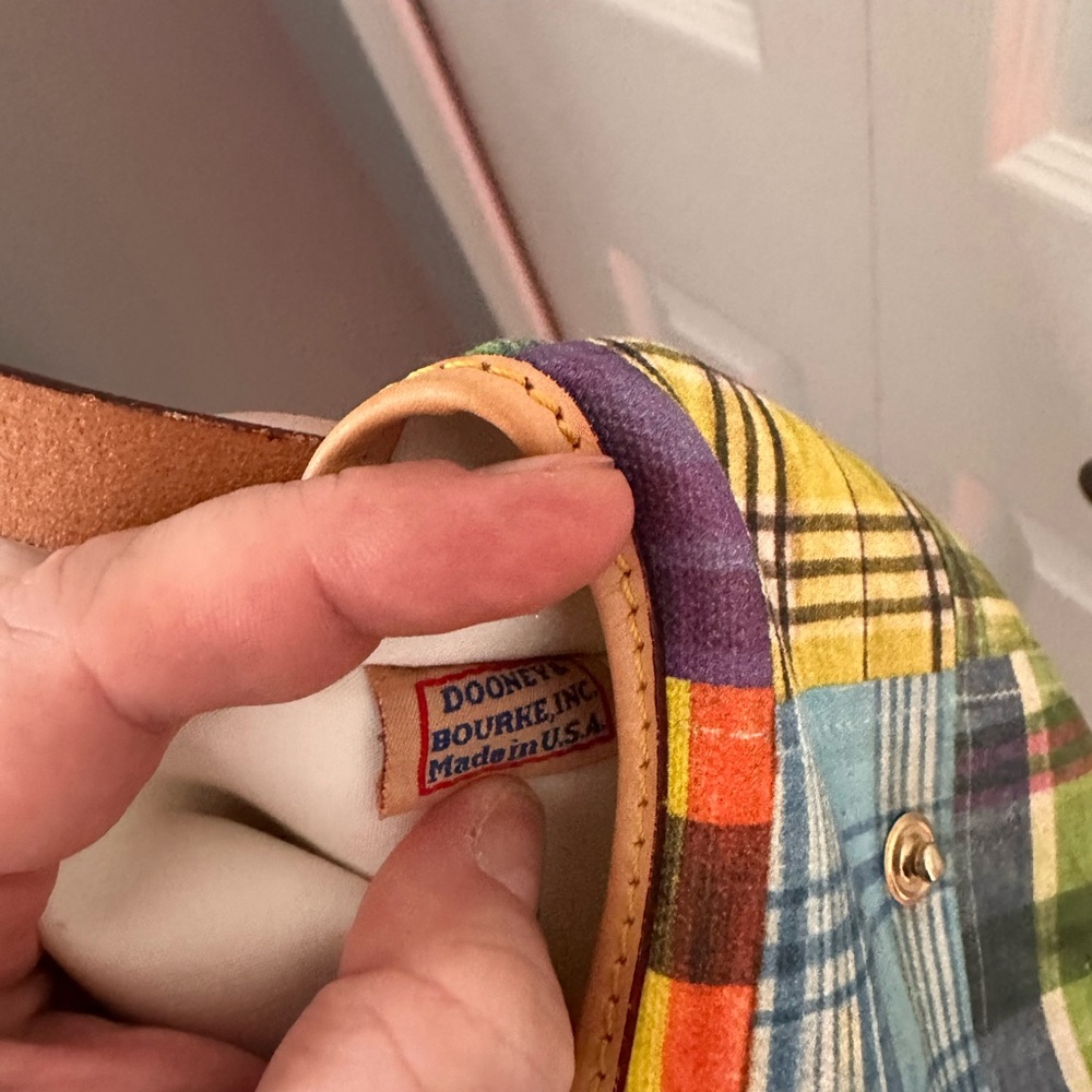 Dooney & Bourke Multicolor Patchwork Plaid Crossb… - image 4